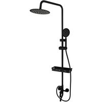 Moderna Columna De Ducha Negro Mate 3 Funciones