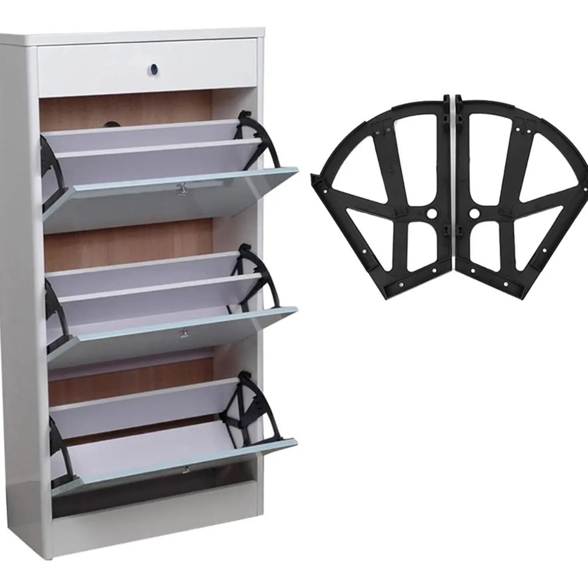 KUANGYE - Bisagras Soportes Para Mueble Zapatero De 2 Filas