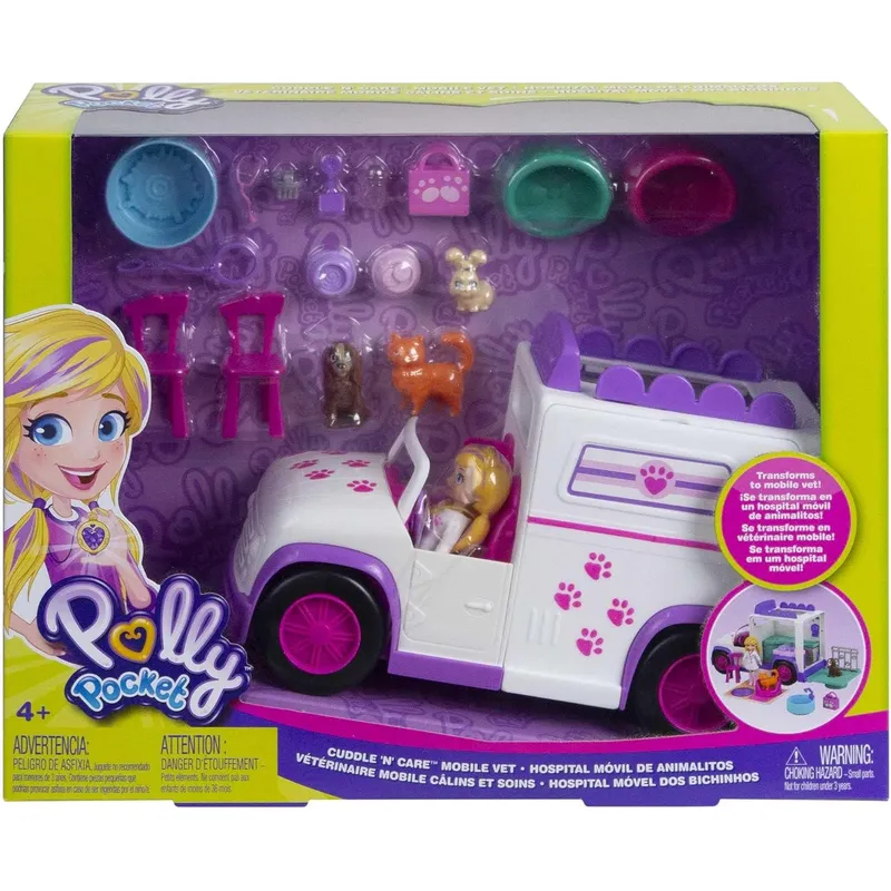 MATTEL - Muñeca Polly Pocket Hospital Móvil De Animalitos