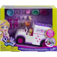MATTEL - Muñeca Polly Pocket Hospital Móvil De Animalitos