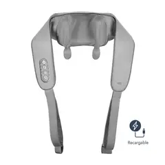 OZU - Masajeador de cuello y hombros Shiatsu Recargable con calor Gris