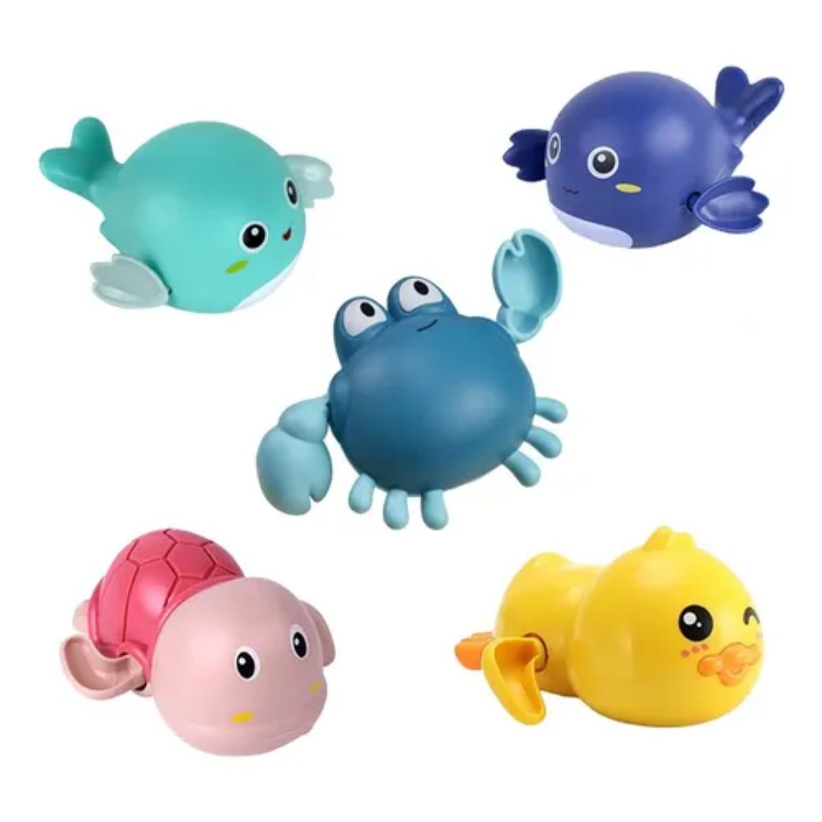 CRUSEC - Kit 5 Juguetes Para Baño Ducha Bañera Para Bebé Niños