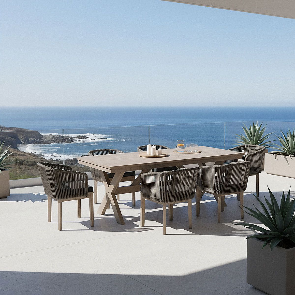 ROSEN - Juego Comedor de Terraza Mekat 7 Piezas