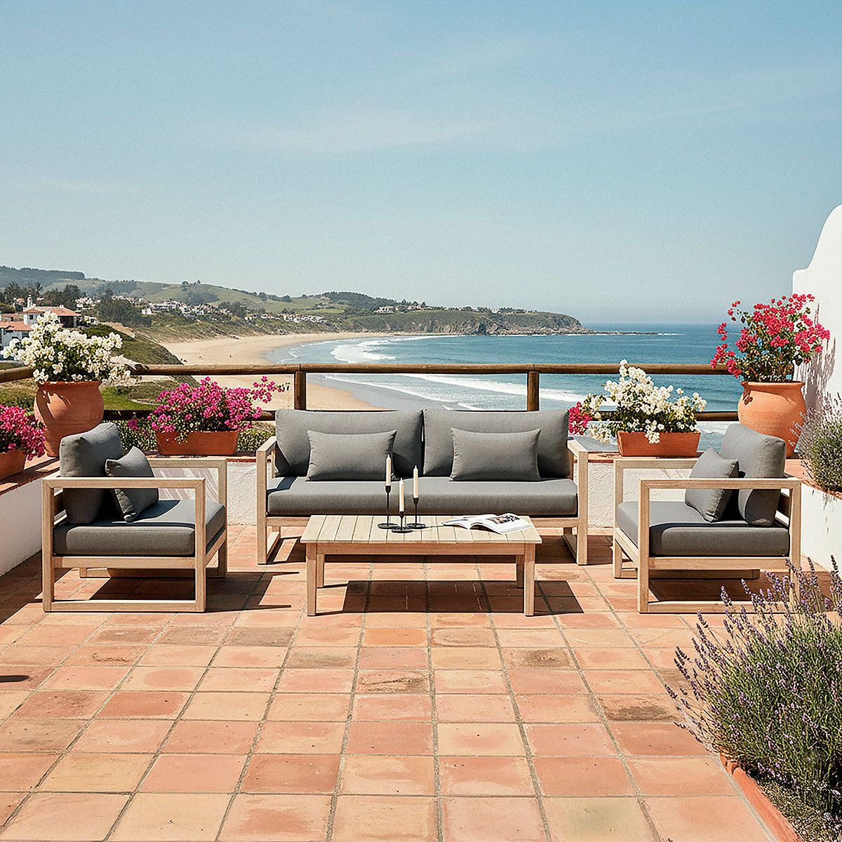 ROSEN - Set de Living de Terraza Kazie 4 Piezas