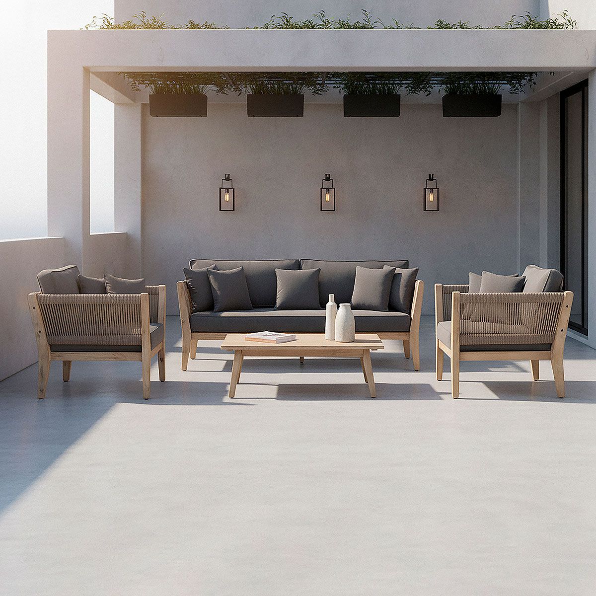 ROSEN - Set de Living de Terraza Rinia 4 Piezas