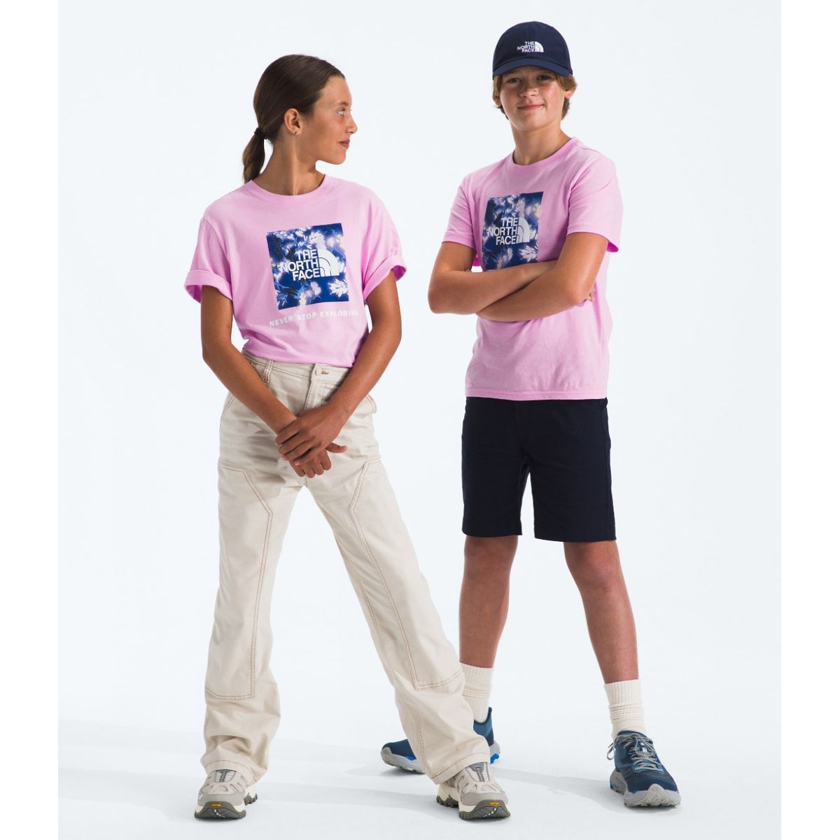 THE NORTH FACE - Polera Box Nse S/S Niños Rosado