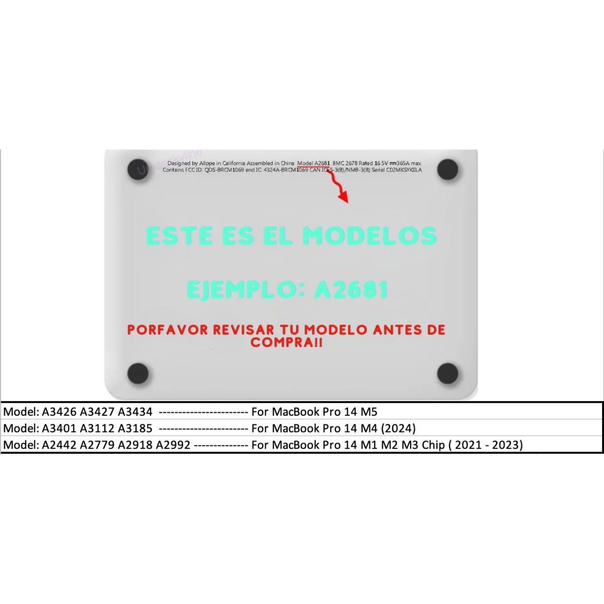 GENERICO - Carcasa para Macbook New Pro 14 M1-M2-M3-M4-M5 - Naranjo Mate