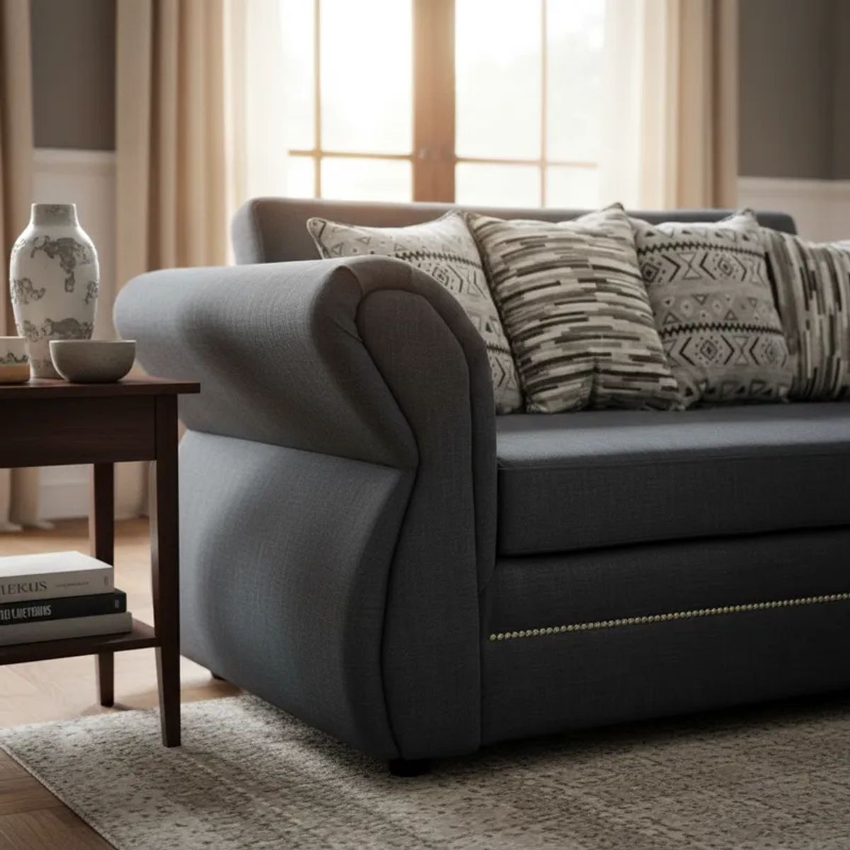 FLOBAL - Sofá 3 Cuerpos Grecia - Tela Repelente a Líquidos