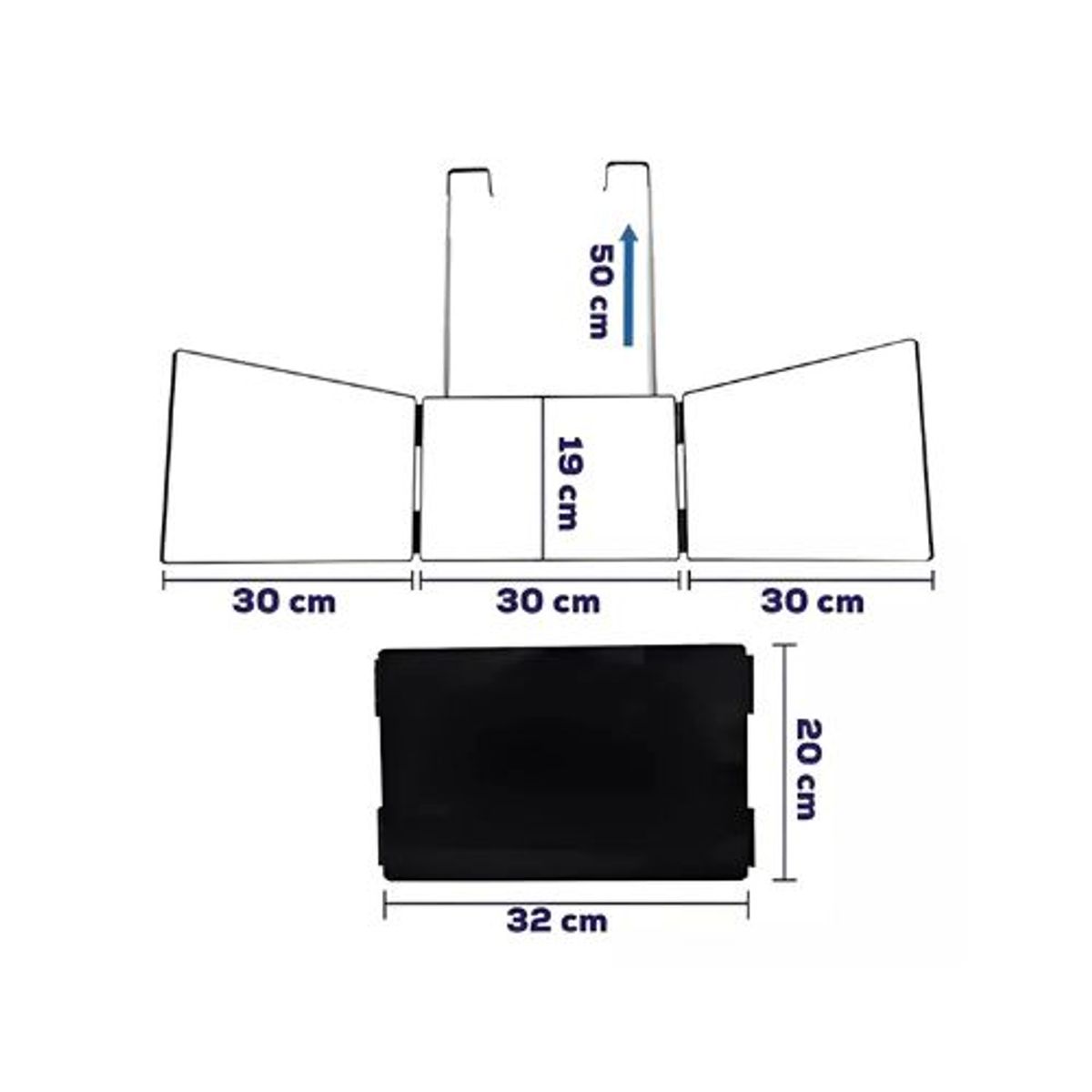 GENERICO - Espejo De 3 Vías Corte De Pelo Triple De 360° Con Ganchos