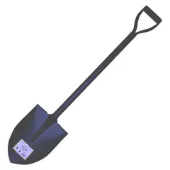 GENERICO - Pala Punta Huevo Mango Metalico Okb Negro