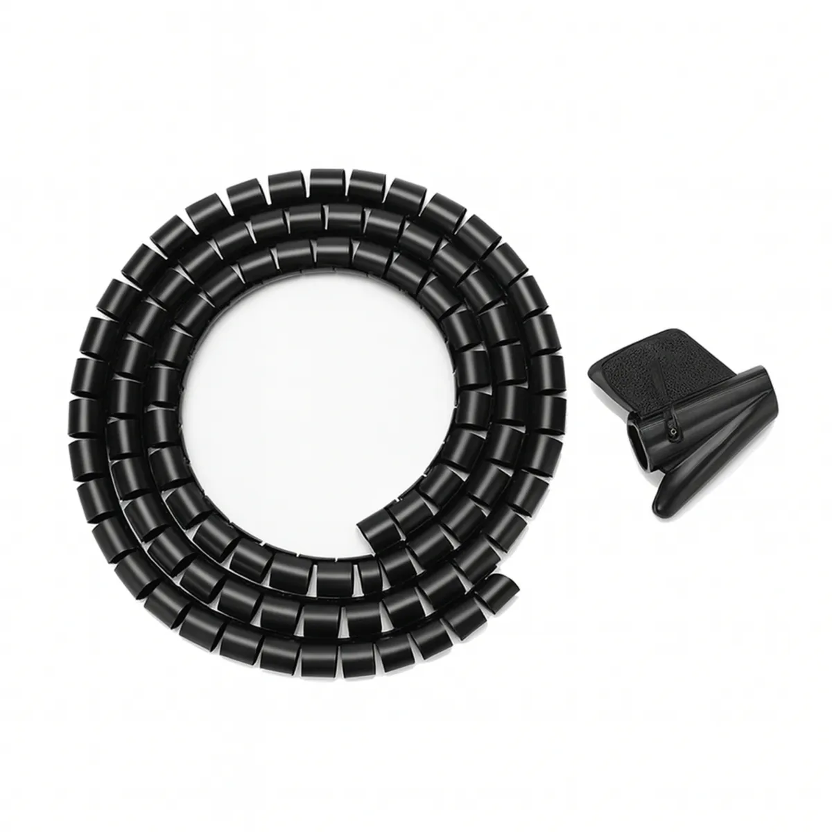 GENERICO - Organizador De Cables En Espiral 2 Metros Negro