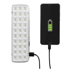 GENERICO - Luminaria Emergencia 30 Led (gs 30) - Negro