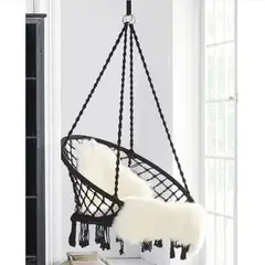 GENERICO - Silla Colgante De Macramé Estilo Hamaca Terraza Columpio