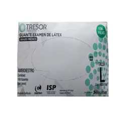 REUTTER - Guante Desechable de Látex Tresor con Polvo Talla L