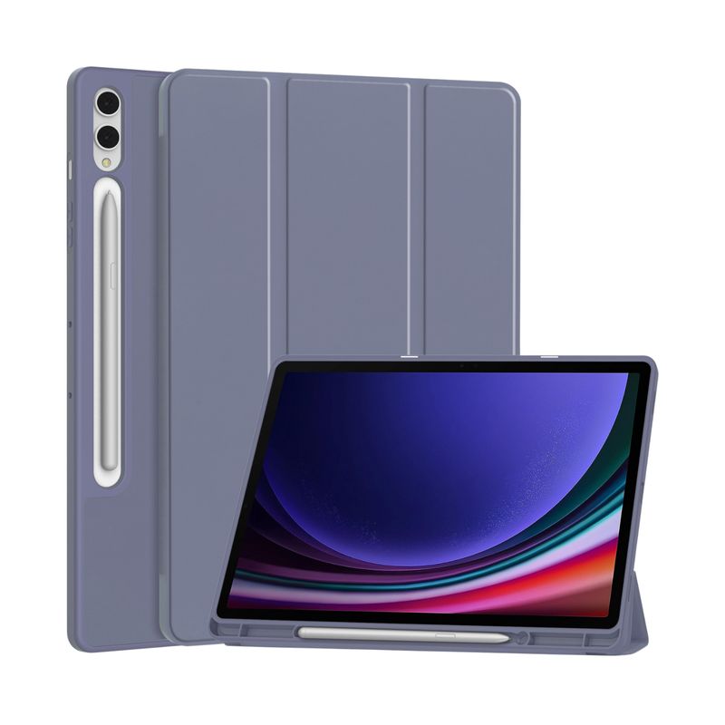 GENERICO - Fundas Con Porta Lápiz Para Galaxy Tab S9+  S9fe+  S10+ Lila