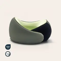 HYPNOS - Almohada/Cojín Viaje Premium Soporte 360 Espuma Viscoelástica Verde