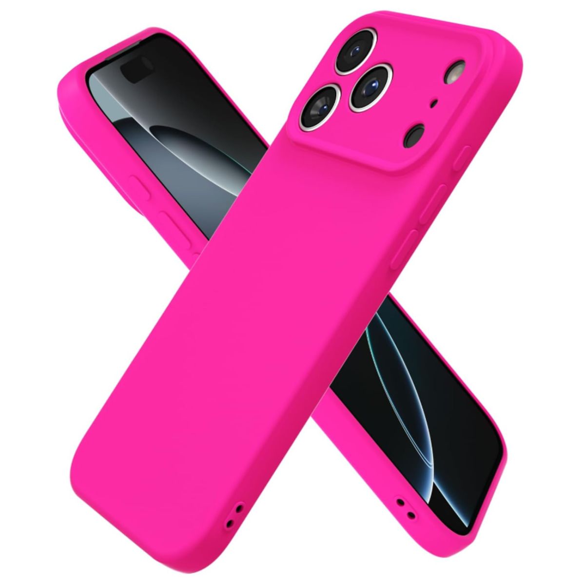 GENERICO - Carcasa Funda Para iPhone 17 Pro Max Silicona Fucsia