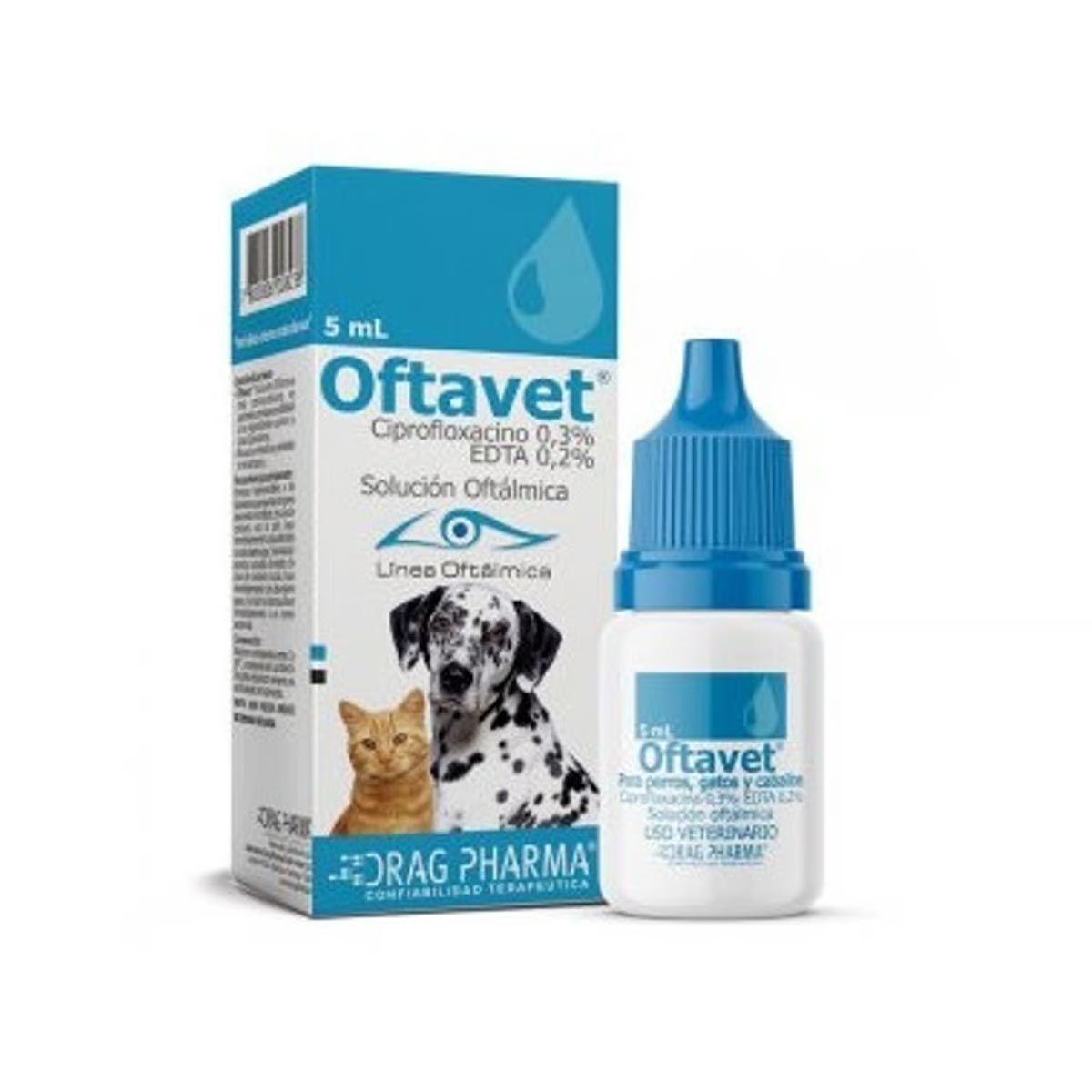 DRAG PHARMA - Oftavet 5ml Colirio Solución Oftálmica Perros Y Gatos