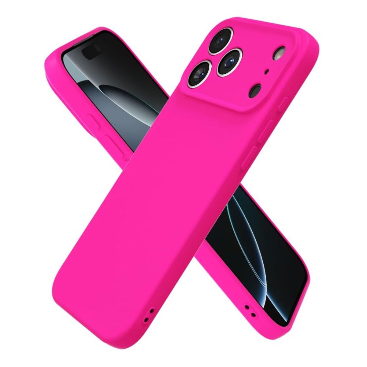 GENERICO - Carcasa Funda Para iPhone 17 Pro Silicona Fucsia