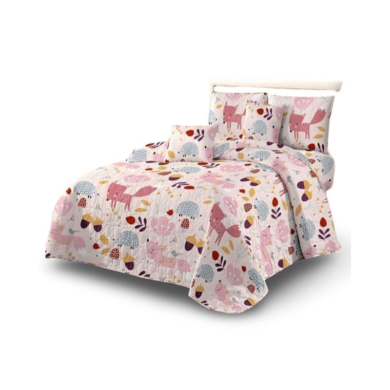 GENERICO - Colcha Quilt de Verano plaza y media infantil niña 180X230 CM C13