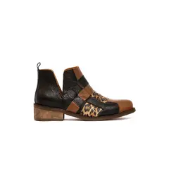 GIANI DAFIRENZE - Botin Mujer Baia Print Negro