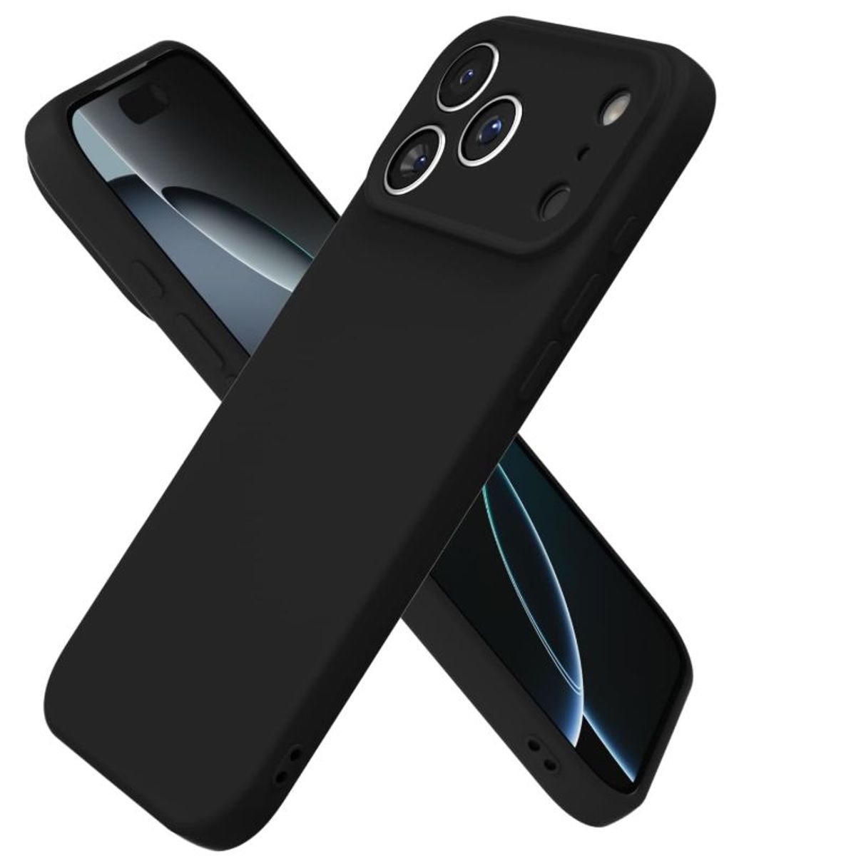 GENERICO - Carcasa Funda Para iPhone 17 Pro Silicona Negro