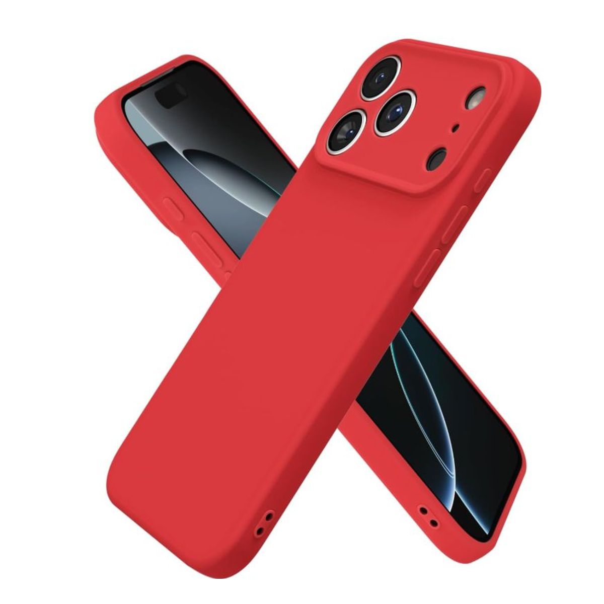 GENERICO - Carcasa Funda Para iPhone 17 Pro Silicona Rojo
