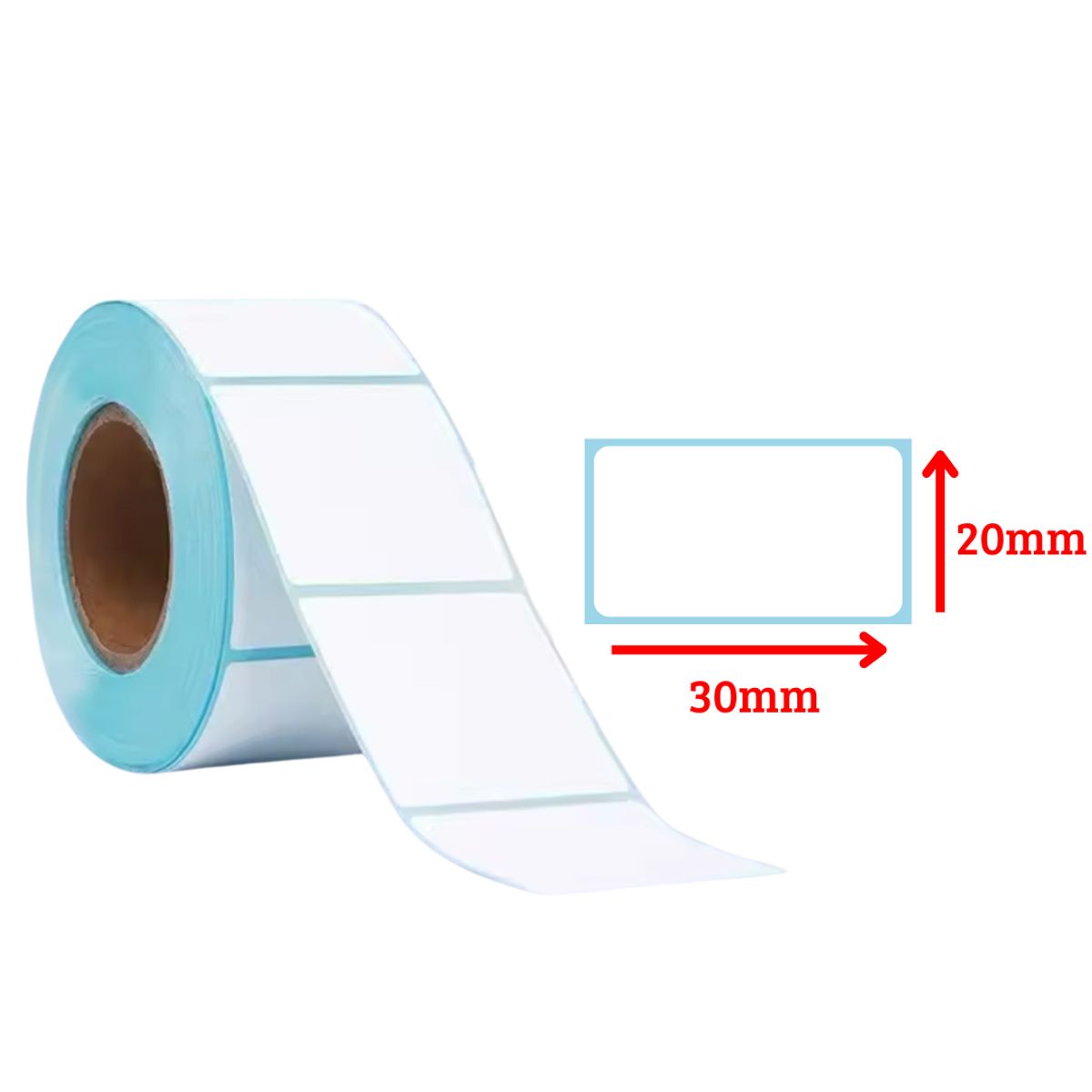 GENERICO - 1 Rollo Etiquetas Térmicas Autoadhesivas 20x30. 500 Unidades