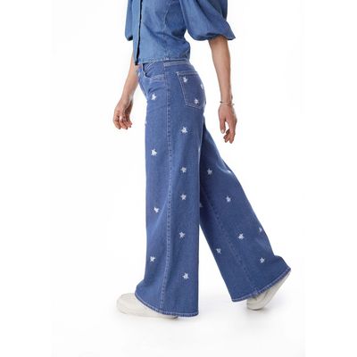 Imagen 2 del producto Jeans Palazzo Tiro Medio Mujer