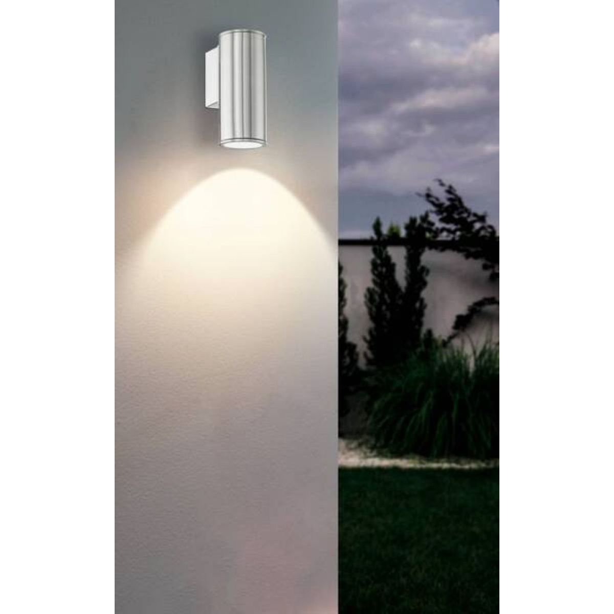 EGLO - Aplique de pared Riga acero exterior 1X3W GU10 LED Cod94106
