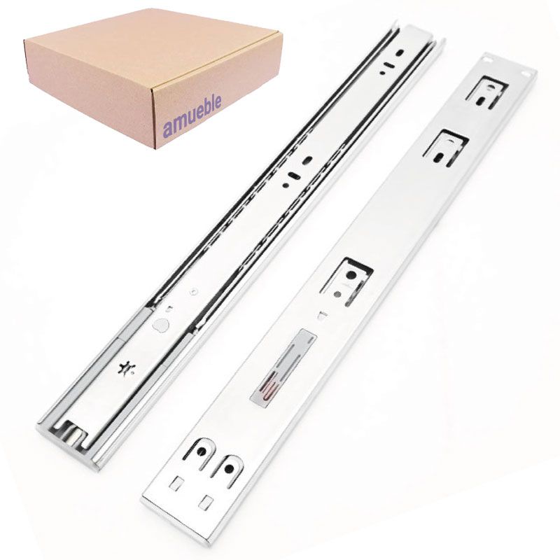 GENERICO - Corredera Telescopica Riel C Suave H45 De 450mm 10 Pares