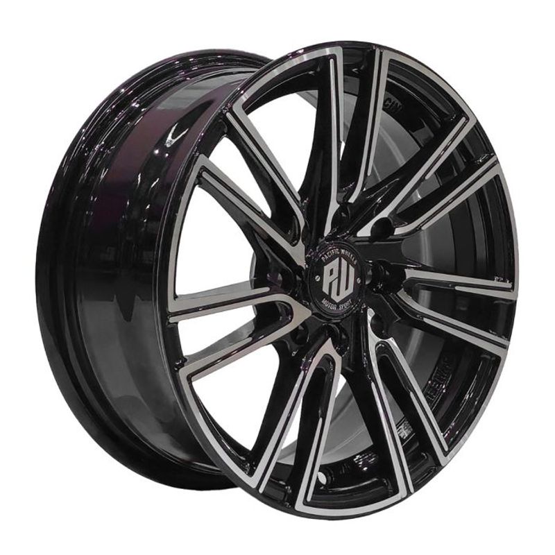 GENERICO - Set 4 llantas 14x6 4*100/114 Chukyo Black Machine