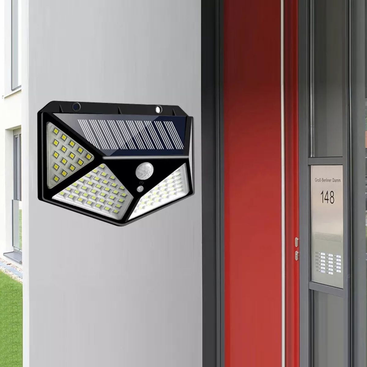 IRM - Foco Led Solar De Pared Aplique 100Led