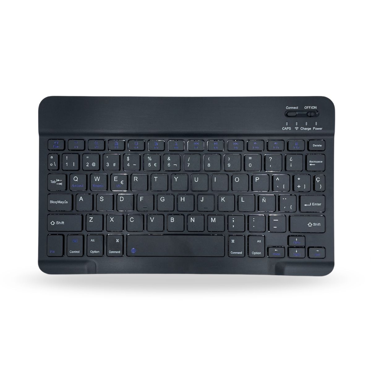 GENERICO - Teclado 7 " Bluetooth Para Tablet iPad letra Ñ - Negro