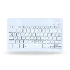 GENERICO - Teclado 7 " Bluetooth Para Tablet iPad letra Ñ - Blanco