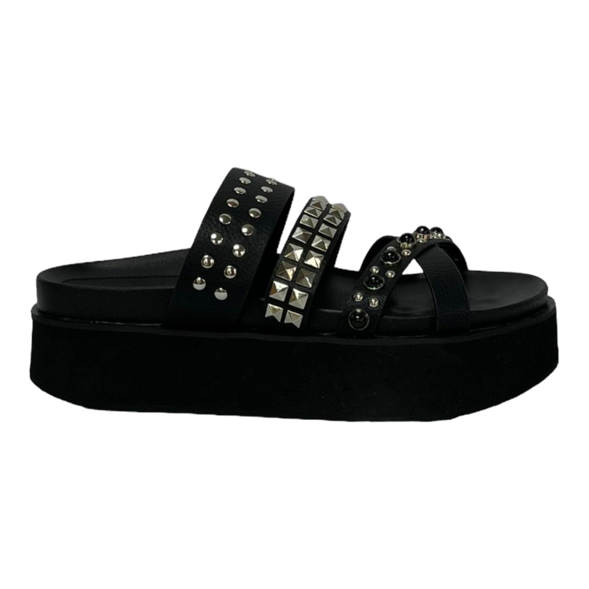 DETOGNI - Sandalia Mujer Negro Pantin Detogni