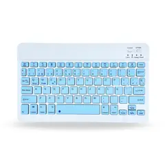 GENERICO - Teclado 12 " Bluetooth Para Tablet iPad letra Ñ - Celeste