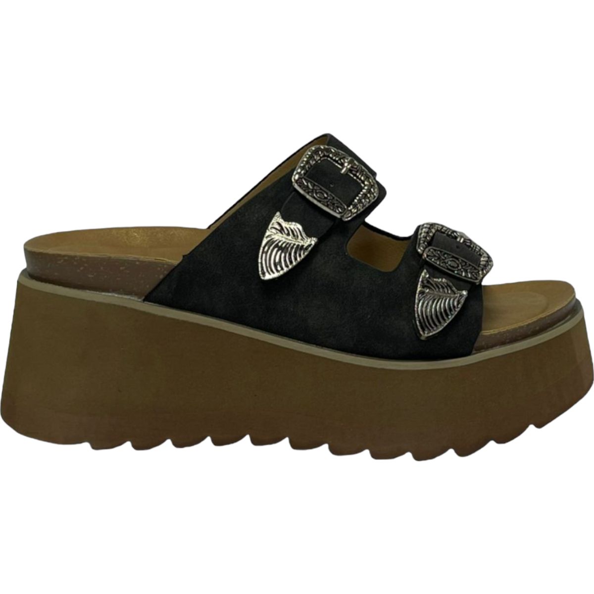 DETOGNI - Sandalia Mujer Negro Orquidea Detogni