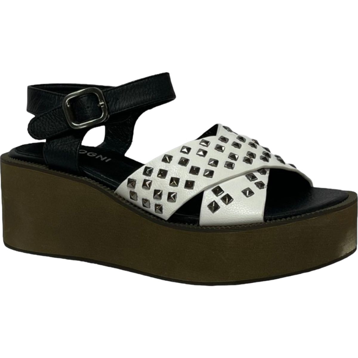 DETOGNI - Sandalia Mujer Blanco Esmeralda Detogni