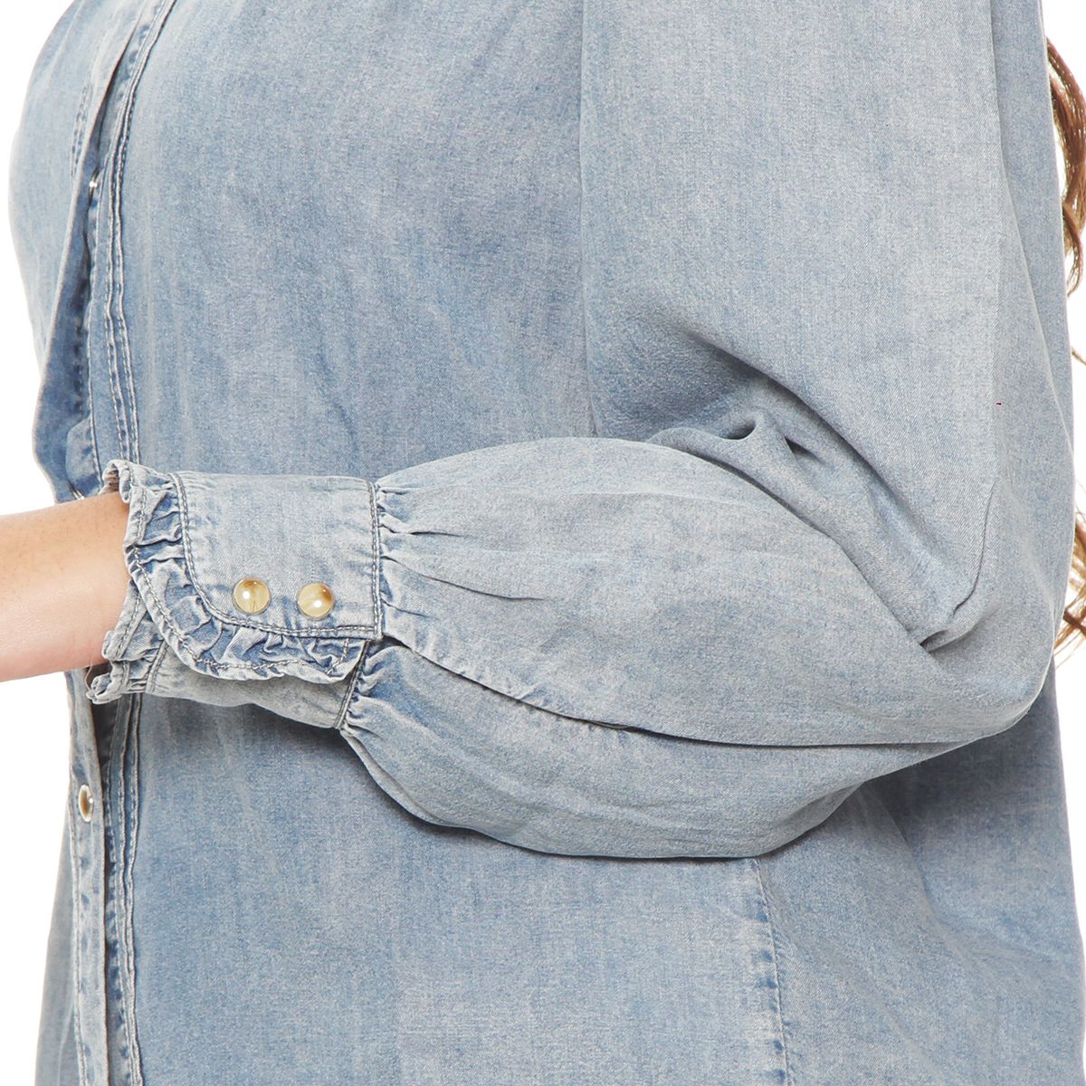 WADOS - BLUSA MANGA LARGA LYOCELL ABOTONADA EN DELANTERO