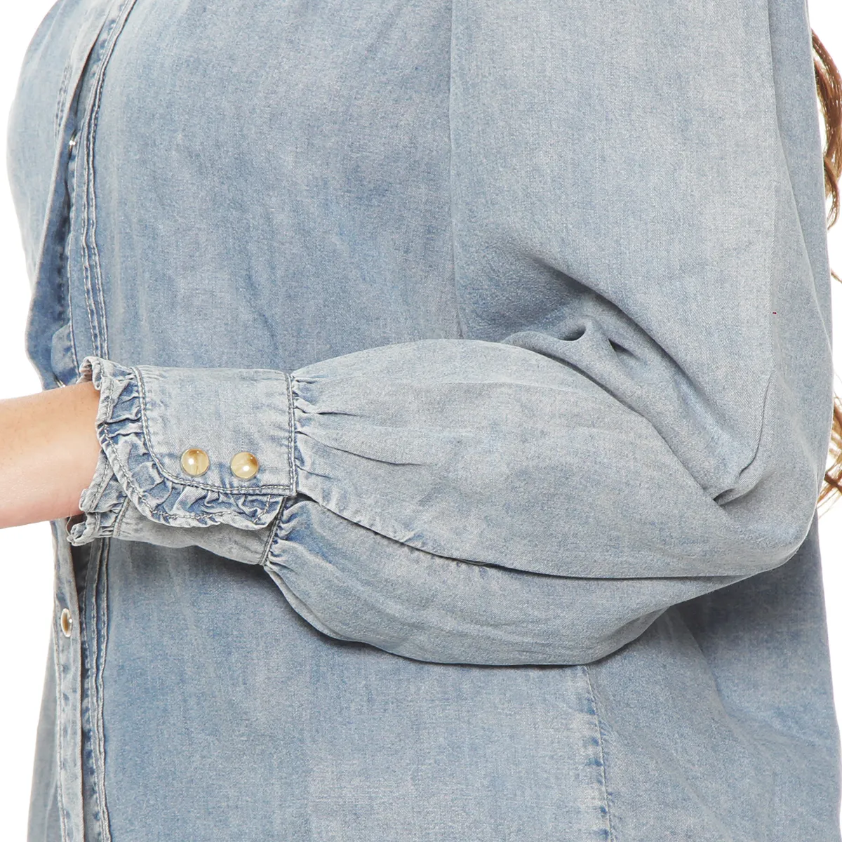 WADOS - BLUSA MANGA LARGA LYOCELL ABOTONADA EN DELANTERO