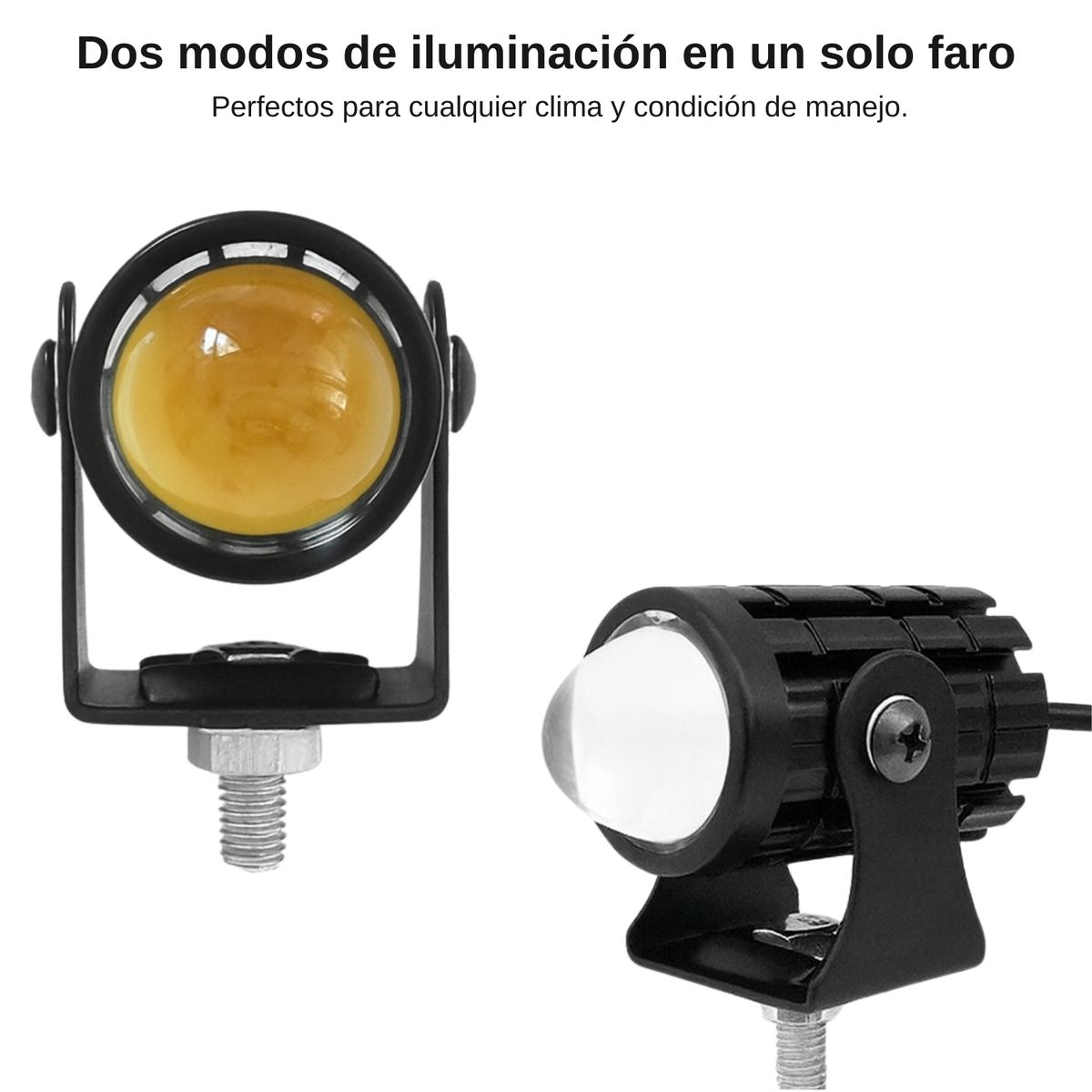 GENERICO - Par Luces Led Auxiliares Faros De Lupa Para Auto Moto 60w