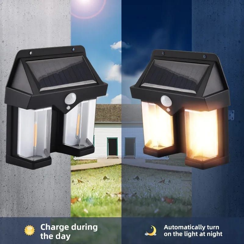IRM - Aplique Lámpara De Pared Solar Led Luz Cálida