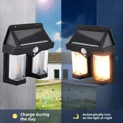 IRM - Aplique Lámpara De Pared Solar Led Luz Cálida