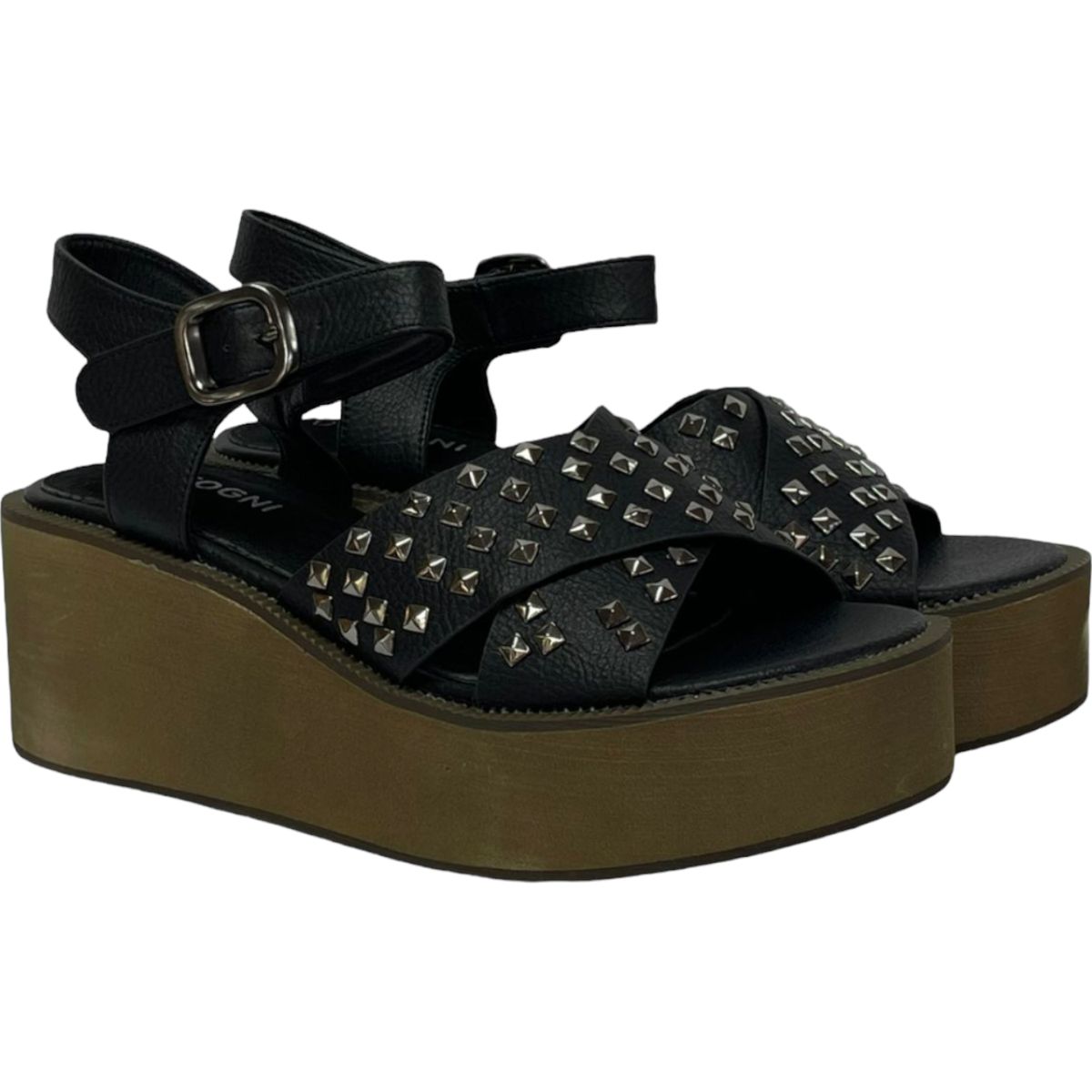 DETOGNI - Sandalia Mujer Negro Esmeralda Detogni