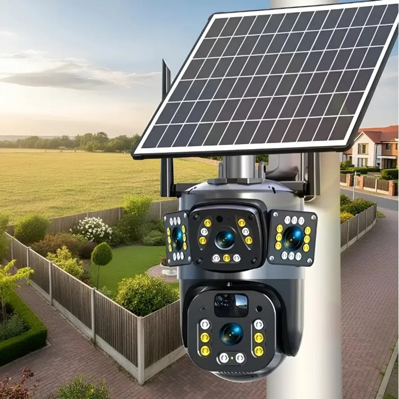 GENERICO - Cámara Vigilancia Solar Wifi Exterior Seguimiento Automático