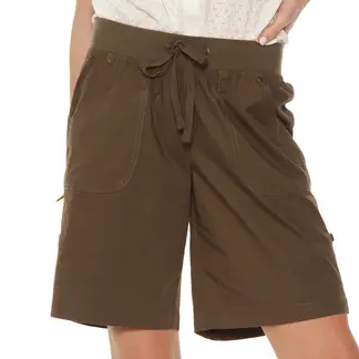 WADOS - SHORT SOLIDO CON CINTURA ELASTICADA Y LAZO ROLL UP