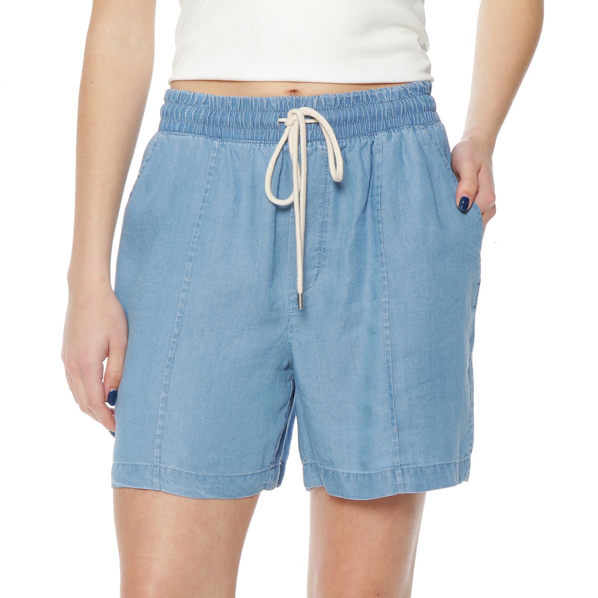 WADOS - SHORT LYOCELL TIRO ALTO PRETINA ELASTICADA CON CORDON