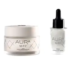 AURA MAY - Pack Crema Energizante dia + Oleo Facial