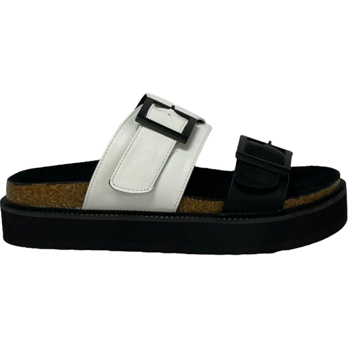 DETOGNI - Sandalia Mujer Blanco/Negro London Detogni